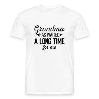 Grandma Has Waited A Long Time For Me - Men's T-Shirt - white - Front - AI Model Male 178 dark (178cm)