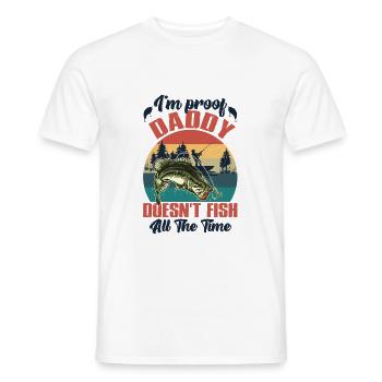 I'm Proof Daddy Doesn't Fish Vintage Onesie - Men's T-Shirt - white - Front - AI Model Male 178 dark (178cm)