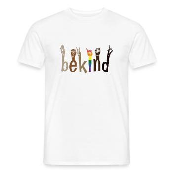Be Child Hand Sign Language LGBT Pride - Men's T-Shirt - white - Front - AI Model Male 178 dark (178cm)