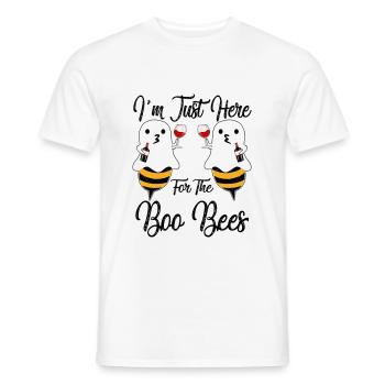 Halloween I'm Just Here For The Boo Bees T Shirt - Men's T-Shirt - white - Front - AI Model Male 178 dark (178cm)