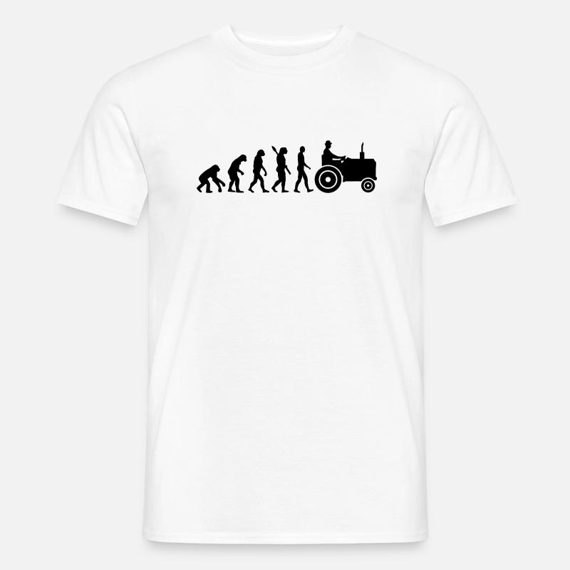 Evolution Tracteur - T-shirt homme - blanc