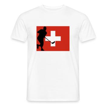 floorball - Männer T-Shirt - Weiß - Vorne - AI Model Male 178 dark (178cm)