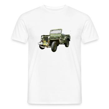 Willys Jeep Odtimer - Männer T-Shirt - Weiß - Vorne - AI Model Male 178 dark (178cm)