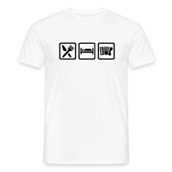 Eat Sleep Accordéon - T-shirt homme - blanc - Devant - AI Model Male 178 dark (178cm)