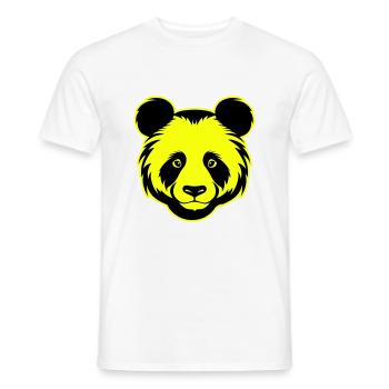 Panda Head Portrait Icon - Men's T-Shirt - white - Front - AI Model Male 178 dark (178cm)