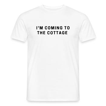 Je viens au cottage. - T-shirt homme - blanc - Devant - AI Model Male 178 dark (178cm)