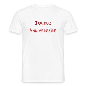 ALLES GUTE ZUM GEBURTSTAG. ALLES GUTE ZUM GEBURTSTAG. JAHRESTAG. - Männer T-Shirt - Weiß - Vorne - AI Model Male 178 dark (178cm)