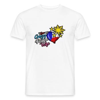 Philippines Filipina Flag Femme Mariage I Cadeau - T-shirt homme - blanc - Devant - AI Model Male 178 dark (178cm)