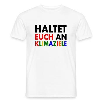haltet euch an klimaziele - Männer T-Shirt - Weiß - Vorne - AI Model Male 178 dark (178cm)