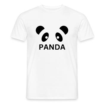 Conception du visage de panda - T-shirt homme - blanc - Devant - AI Model Male 178 dark (178cm)
