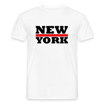 New York - T-shirt homme - blanc - Devant - AI Model Male 178 dark (178cm)