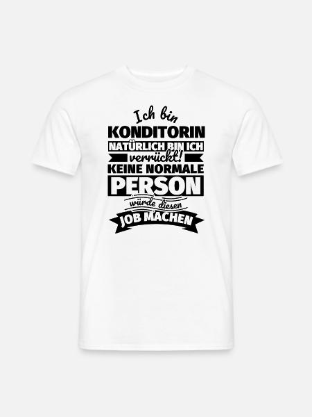 Konditorin Geschenke - Männer T-Shirt - Weiß