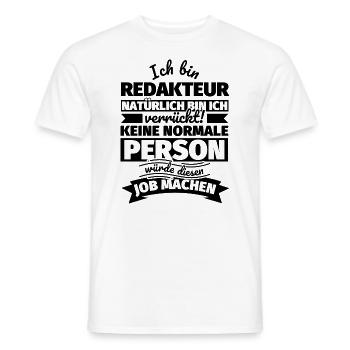 Redakteur Geschenke - Männer T-Shirt - Weiß - Vorne - AI Model Male 178 dark (178cm)