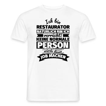 Restaurator Geschenke - Männer T-Shirt - Weiß - Vorne - AI Model Male 178 dark (178cm)