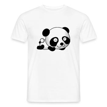 Doux Panda - T-shirt homme - blanc - Devant - AI Model Male 178 dark (178cm)