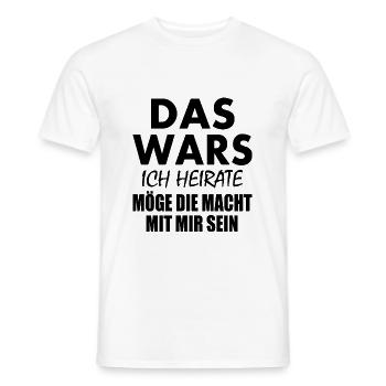 Das wars ich heirate - Männer T-Shirt - Weiß - Vorne - AI Model Male 178 dark (178cm)