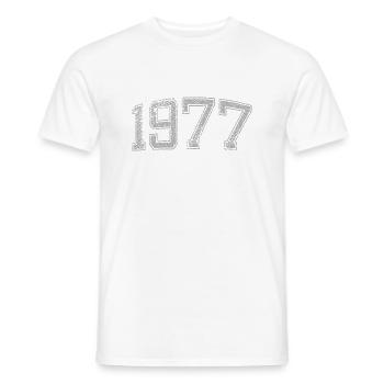 1977 années - T-shirt homme - blanc - Devant - AI Model Male 178 dark (178cm)