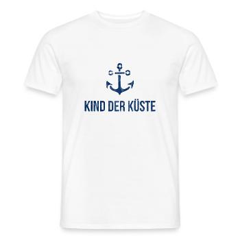 Kind der Küste | Ostsee Nordsee Anker Hafen Norden - Männer T-Shirt - Weiß - Vorne - AI Model Male 178 dark (178cm)