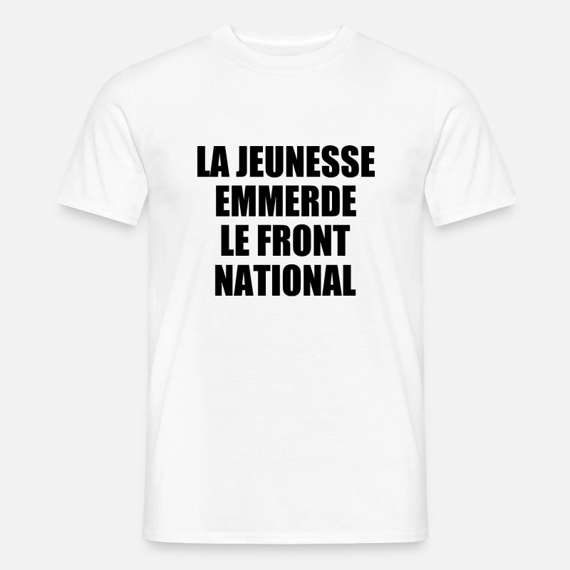 Scheiß auf den Front National - Männer T-Shirt - Weiß