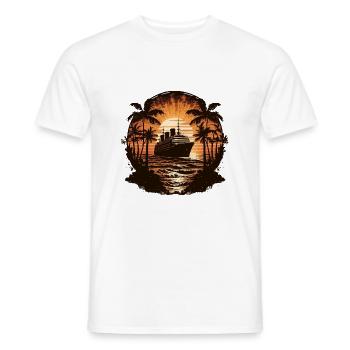 Cruise Ship Retro Vintage - Men's T-Shirt - white - Front - AI Model Male 178 dark (178cm)