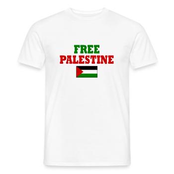 Free palestine - Männer T-Shirt - Weiß - Vorne - AI Model Male 178 dark (178cm)