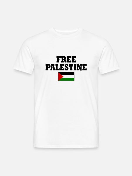 Free palestine - Männer T-Shirt - Weiß