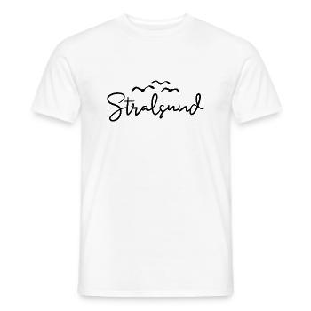 Stralsund Möwen Rügen Hafenstadt Stralsund - Männer T-Shirt - Weiß - Vorne - AI Model Male 178 dark (178cm)