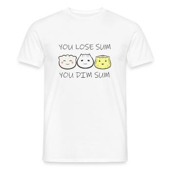 Asian Chinese Food Dim Sum I Gift - Men's T-Shirt - white - Front - AI Model Male 178 dark (178cm)