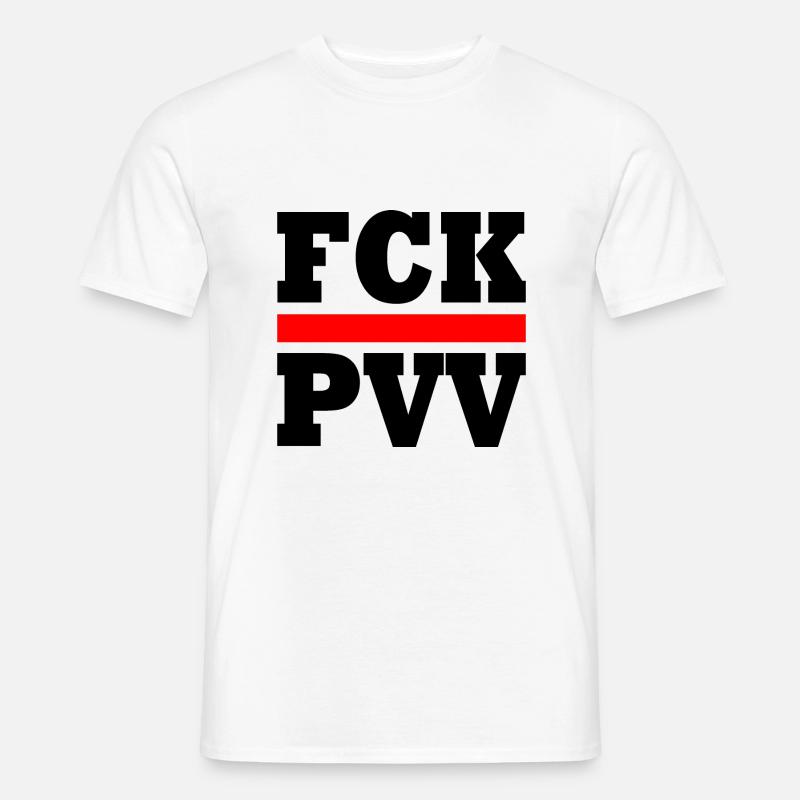 Fck pvv - Männer T-Shirt - Weiß