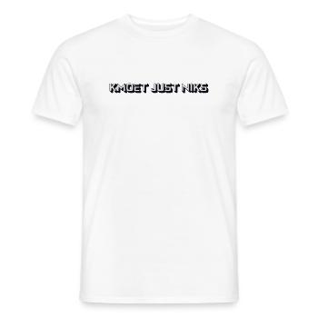 Kmoet just niks, Dialecte anversois Chemises - T-shirt homme - blanc - Devant - AI Model Male 178 dark (178cm)