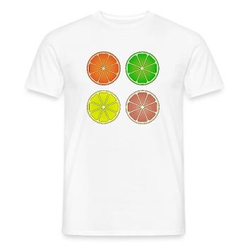 Agrumes Satsuma Lime Citron Pamplemousse - T-shirt homme - blanc - Devant - AI Model Male 178 dark (178cm)