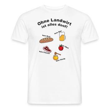 Ohne Landwirt - Männer T-Shirt - Weiß - Vorne - AI Model Male 178 dark (178cm)