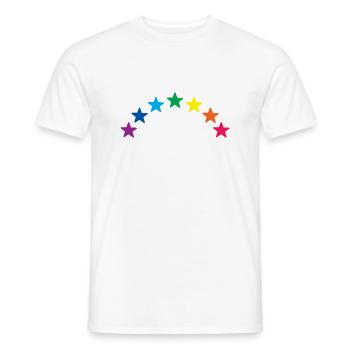Rainbow Stars - Men's T-Shirt - white - Front - AI Model Male 178 dark (178cm)