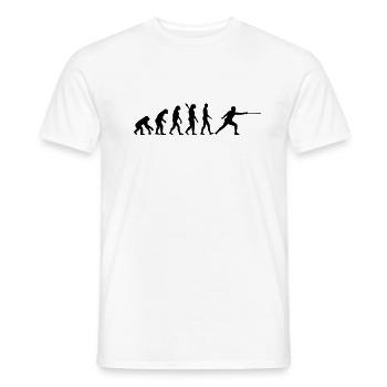 Fechten - Männer T-Shirt - Weiß - Vorne - AI Model Male 178 dark (178cm)