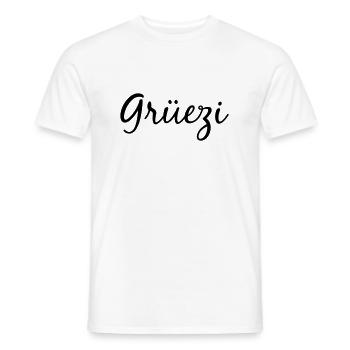 Hello - Men's T-Shirt - white - Front - AI Model Male 178 dark (178cm)