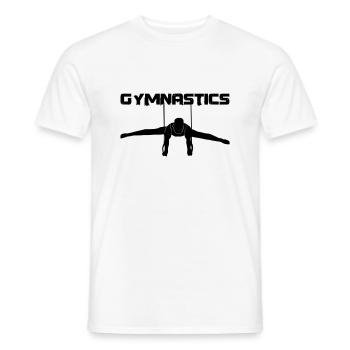 Gymnastique, Gymnastique, Gymnastique - T-shirt homme - blanc - Devant - AI Model Male 178 dark (178cm)