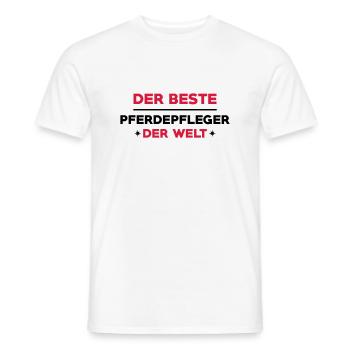 Pferdepfleger Stallknechtin Pferd Pferde Tier - Männer T-Shirt - Weiß - Vorne - AI Model Male 178 dark (178cm)