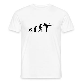 Kickboxen Evolution Boxen Geschenk Sport - Männer T-Shirt - Weiß - Vorne - AI Model Male 178 dark (178cm)