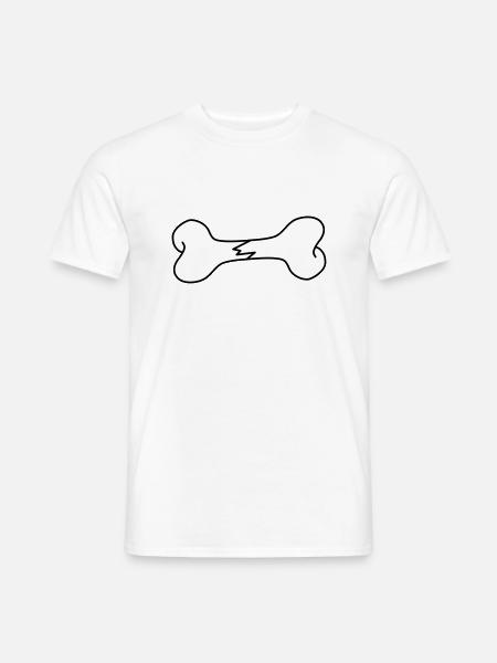 Knochenbruch - Männer T-Shirt - Weiß