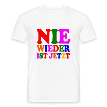 Nie wieder ist jetzt - Männer T-Shirt - Weiß - Vorne - AI Model Male 178 dark (178cm)