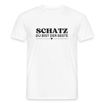 Schatz du bist der Beste - Männer T-Shirt - Weiß - Vorne - AI Model Male 178 dark (178cm)