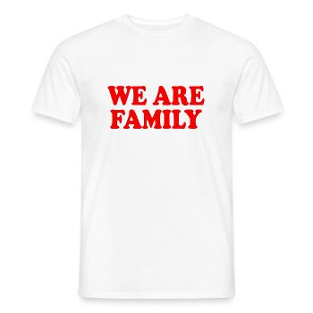 We are family - T-shirt homme - blanc - Devant - AI Model Male 178 dark (178cm)