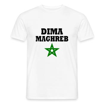 Dima maghreb - T-shirt homme - blanc - Devant - AI Model Male 178 dark (178cm)