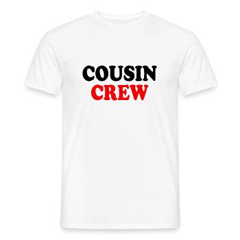 Cousin crew - Men's T-Shirt - white - Front - AI Model Male 178 dark (178cm)