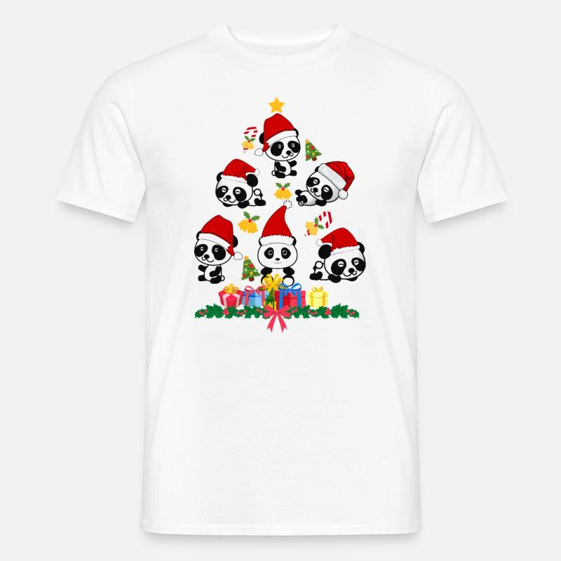 Panda-Weihnachten. Weihnachtsgeschenk - Männer T-Shirt - Weiß