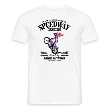 Speedway - Motorcycle Speedway - Männer T-Shirt - Weiß - Vorne - AI Model Male 178 dark (178cm)