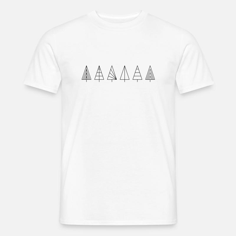 abstrakte Weihnachtsbäume - Männer T-Shirt - Weiß