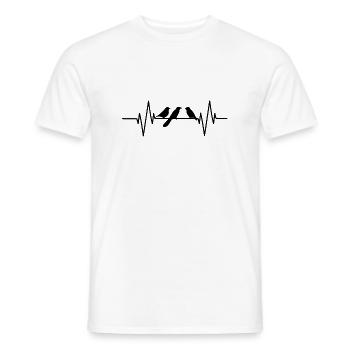 Three little birds Three little birds Bird music - Men's T-Shirt - white - Front - AI Model Male 178 dark (178cm)