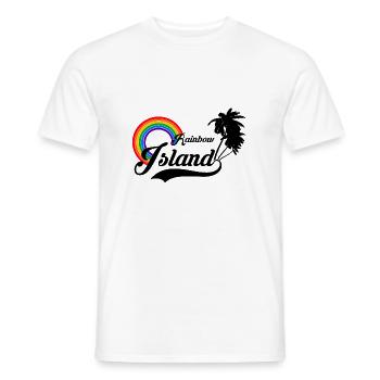 Rainbow Island LGBT Gay Pride Rainbow Island - T-shirt homme - blanc - Devant - AI Model Male 178 dark (178cm)