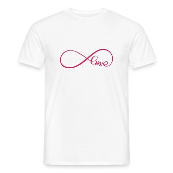 INFINITELY LOVE - Men's T-Shirt - white - Front - AI Model Male 178 dark (178cm)